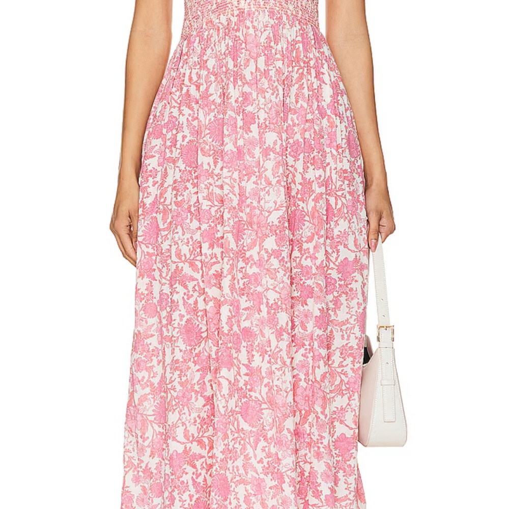 Free People Sweet Nothings Midi Dress in Pink Combo - Picture 6 of 6